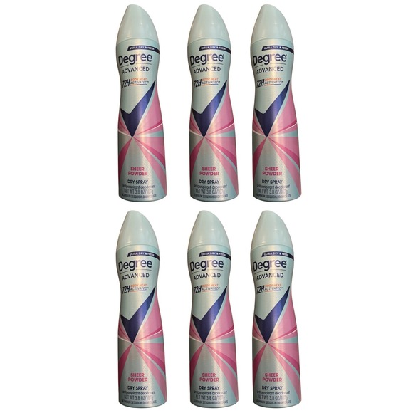 Degree Advanced Sheer Powder Dry Spray Deodorant 72H Protection 3.8 oz Lot of 6 - Picture 1 of 10